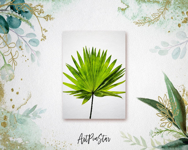 Green Palm Leaf Watercolor Botanical Garden Customized Greeting Card