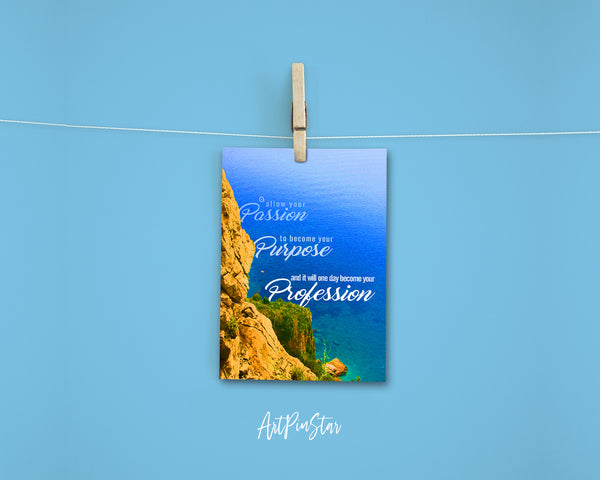 Allow your passion to become your purpose Gabrielle Bernstein Inspirational Customized Greeting Card