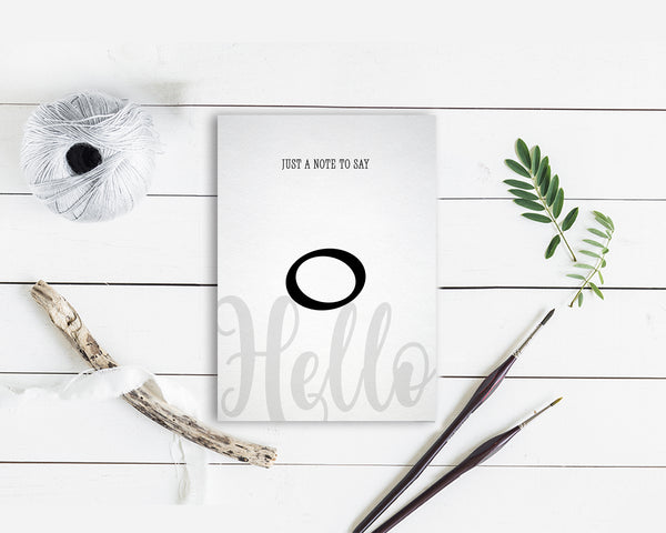 Just a note to say Hello Whole Note Whole Note Music Gift Ideas Customizable Greeting Card