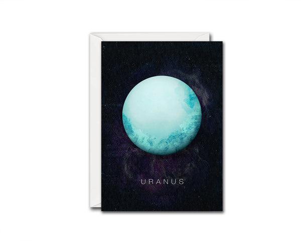 Uranus Planet Universe Space Solar System Customizable Greeting Card
