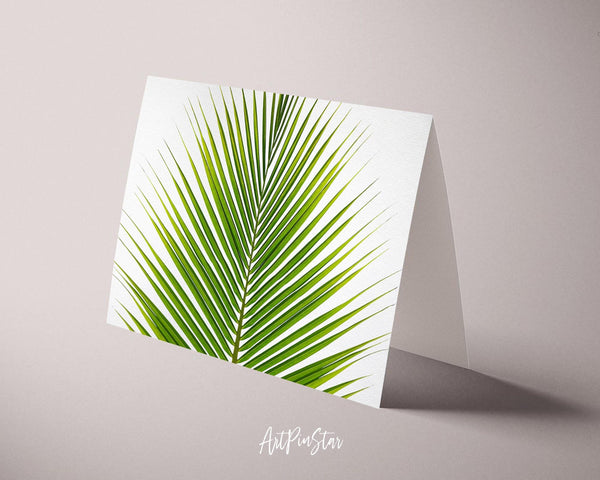 The Coconut Palm Leaves Botanical Garden Customized Greeting Card