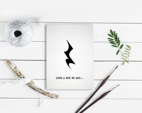 Just a little note to say Crotchet Rest Crotchet Rest Music Gift Ideas Customizable Greeting Card