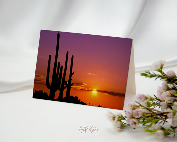 Sunset in Mexican Canyon Landscape Custom Greeting Cards