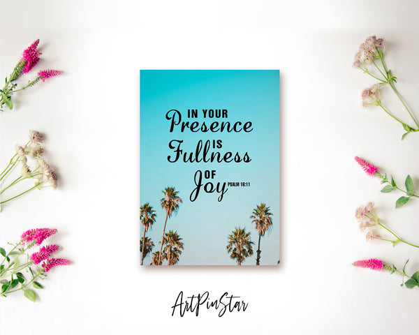 In your presence is fullness of joy Psalm 16:11 Bible Verse Customized Greeting Card