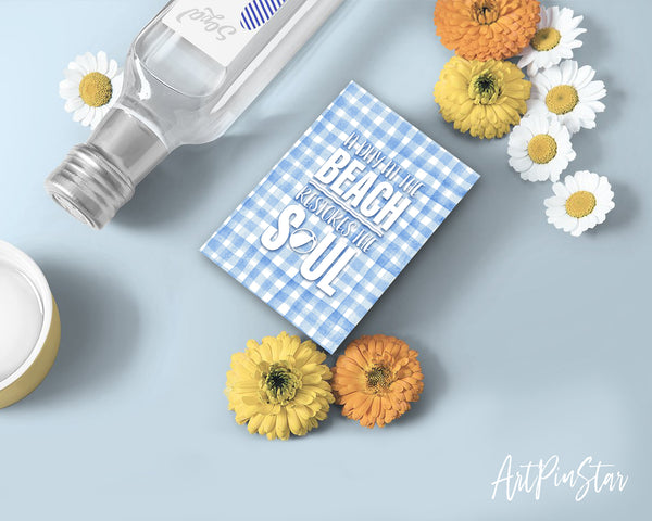 A day at the beach restores the soul Funny Quote Customized Greeting Cards