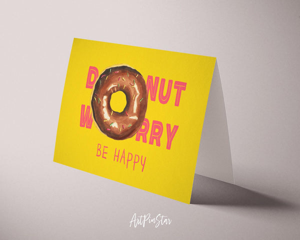 Donut Worry Be Happy Food Customized Gift Cards