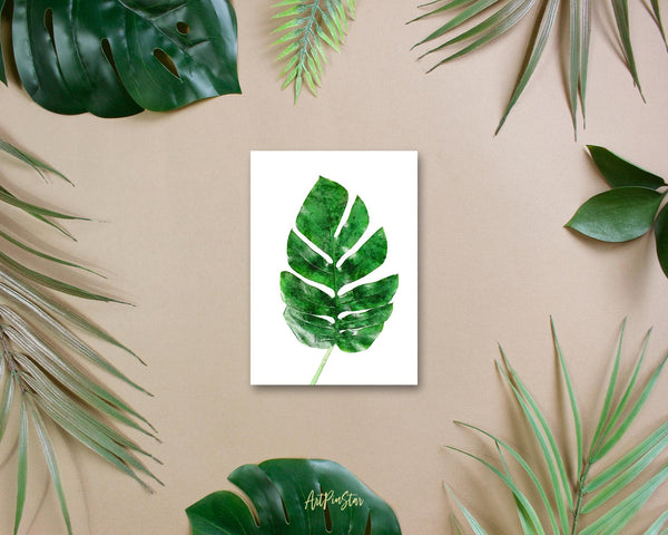 Tropical Palm Leaf Watercolor Botanical Garden Customized Greeting Card