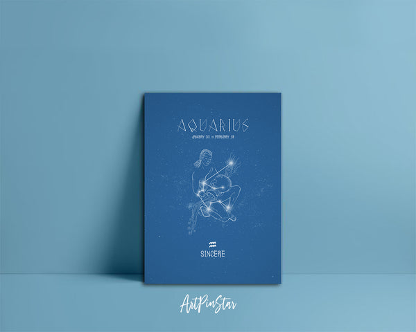 Astrology Aquarius Prediction Yearly Horoscope Art Customized Gift Cards