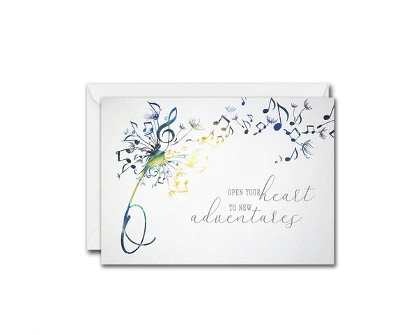 Inspiring Music Quote Letter O Symbol Open your heart to new adventures
