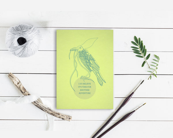 I do believe it's time for another adventure Butterfly Animal Greeting Cards