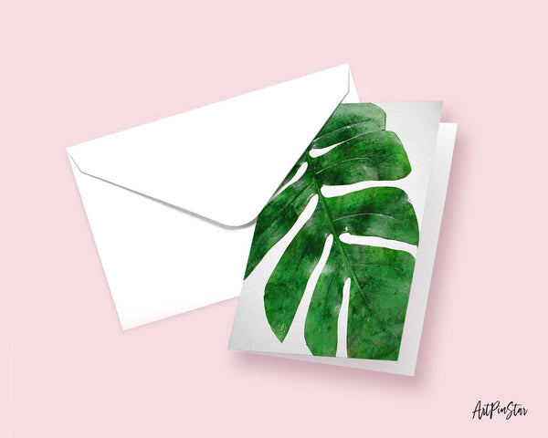 Tropical palm leaf Botanical Garden Customized Greeting Card