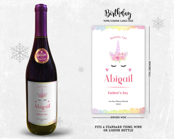 Unicon Birthday Girl Holiday Customizable Label