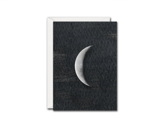 Waning Crescent Moon Phases Customizable Greeting Card