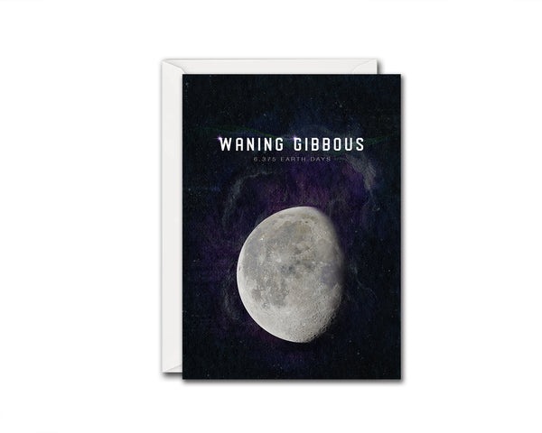 Waning Gibbous Moon Lunar Phases Customizable Greeting Card