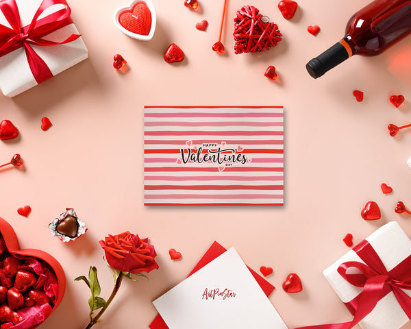 Valentine's Day Heart Customized Greeting Card
