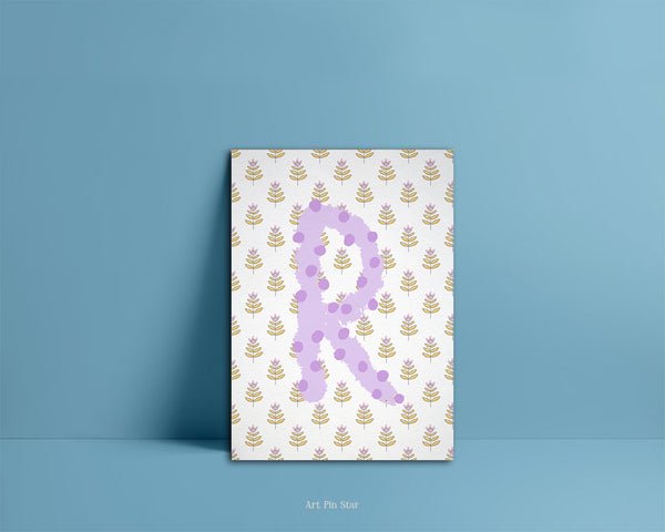 Alphabet Forest Letter R Animal Monogram Note Cards