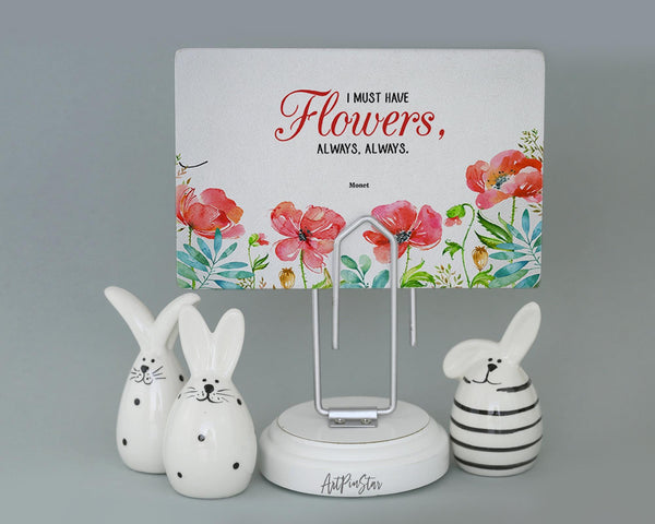 I must have flowers, always, always Monet Flower Quote Customized Gift Cards