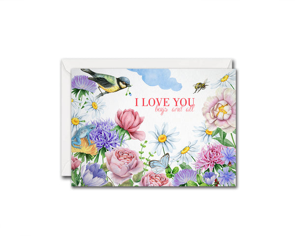 I Love You Bugs and All Friendship Customized Greeting Card