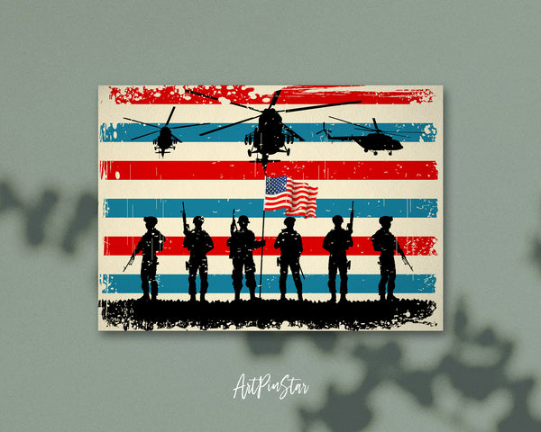 American Soldier Flag Custom Holiday Greeting Cards
