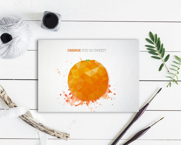 Orange you so sweet Food Customized Gift Cards