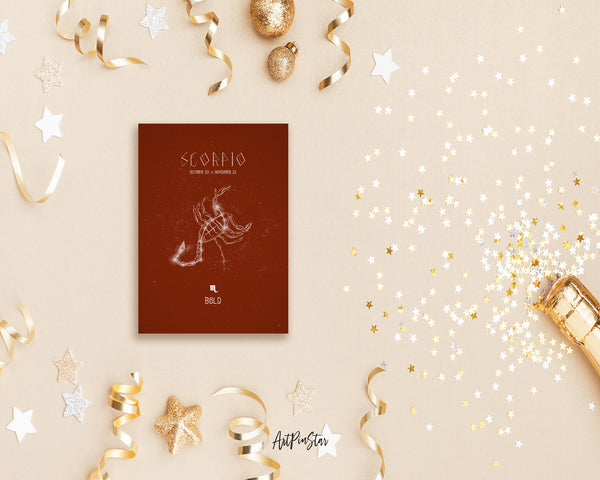 Astrology Scorpio Prediction Yearly Horoscope Art Customized Gift Cards