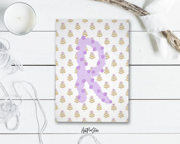 Alphabet Forest Letter R Animal Monogram Note Cards