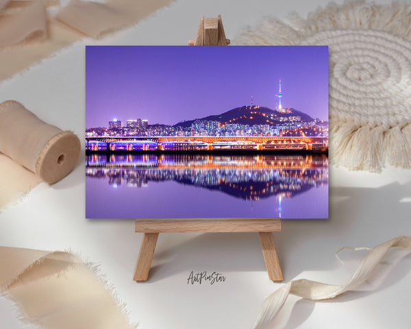 Namsan Mountain Tower, Seoul, Korea Landscape Custom Greeting Cards