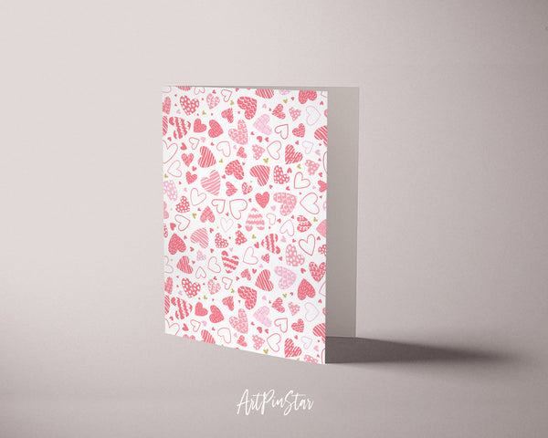 Valentine's Day Lovely Romantic Hearts Customized Greeting Card