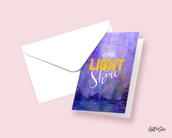 Let your light shine Matthew 5:16 Bible Verses Quote Customized Greeting Cards