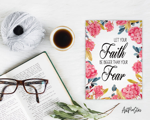 Let your Faith be bigger than your fear Bible Verse Customized Greeting Card