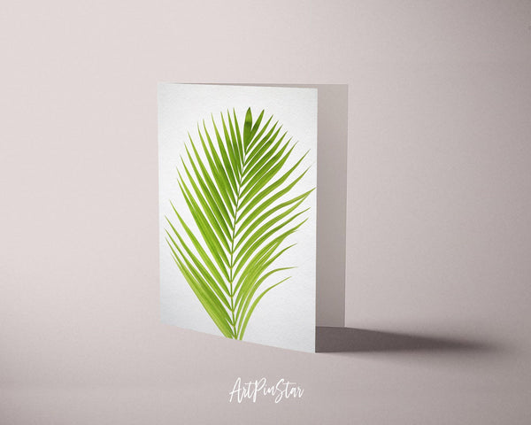 Green Palm Leaf Botanical Garden Customized Greeting Card