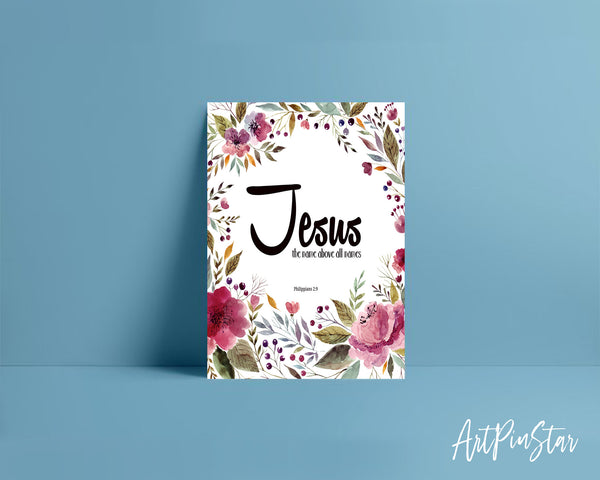 Jesus the name above all names Philippians 2:9 Bible Verse Customized Greeting Card