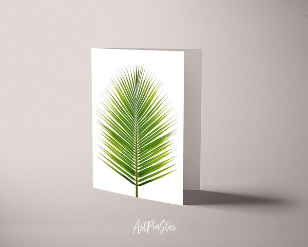 The Coconut Palm Leaves Botanical Garden Customized Greeting Card