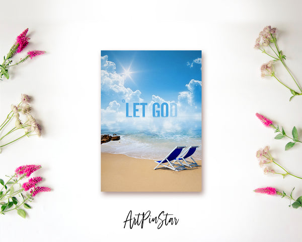 Let go and let Bible Verse Customized Greeting Card