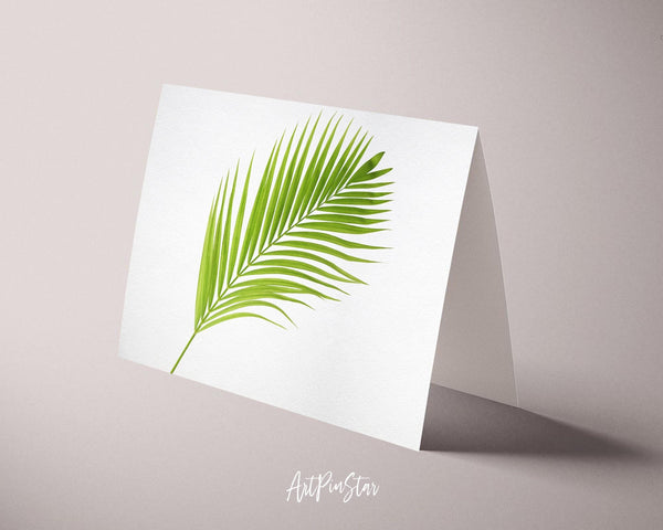 Green Palm Leaf Botanical Garden Customized Greeting Card