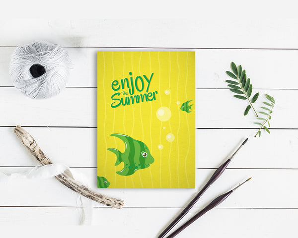 Enjoy the summer Fish Animal Greeting Cards