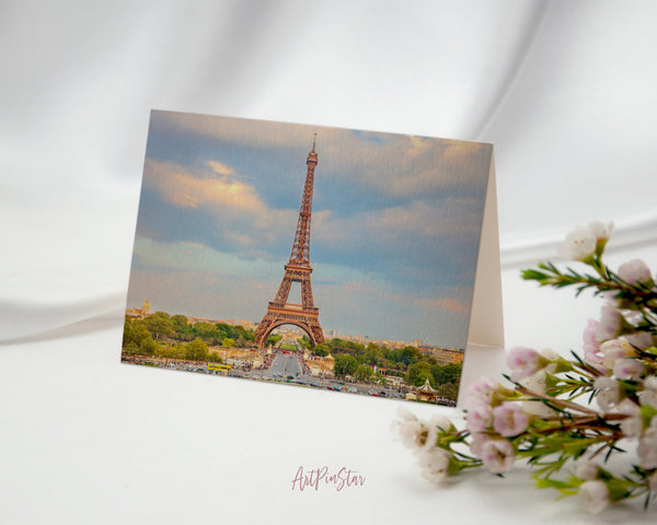 Eiffel Tower, Paris, France Landscape Custom Greeting Cards