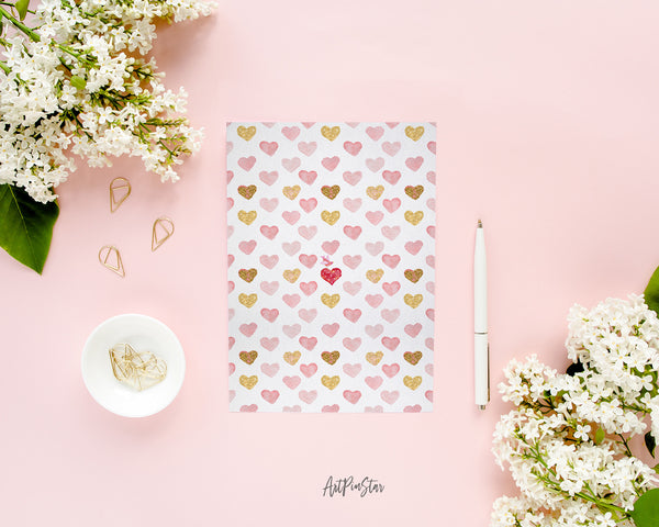 Red Heart Happy Valentine's Day Customized Greeting Card