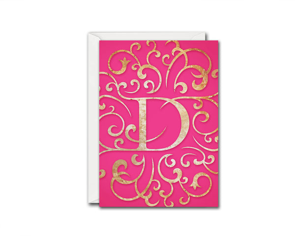 Alphabet Mandela Letter D Modern Monogram Note Cards