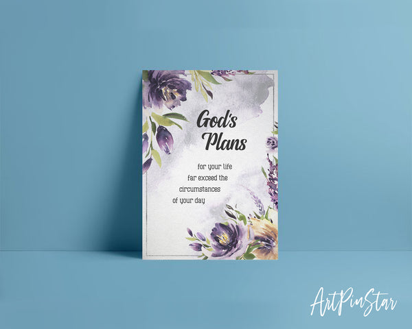 God's plans for your life far exceed the circumstances Bible Verse Customized Greeting Card