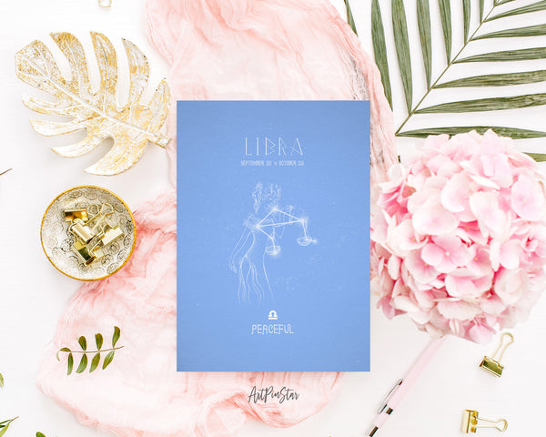Astrology Libra Prediction Yearly Horoscope Art Customized Gift Cards