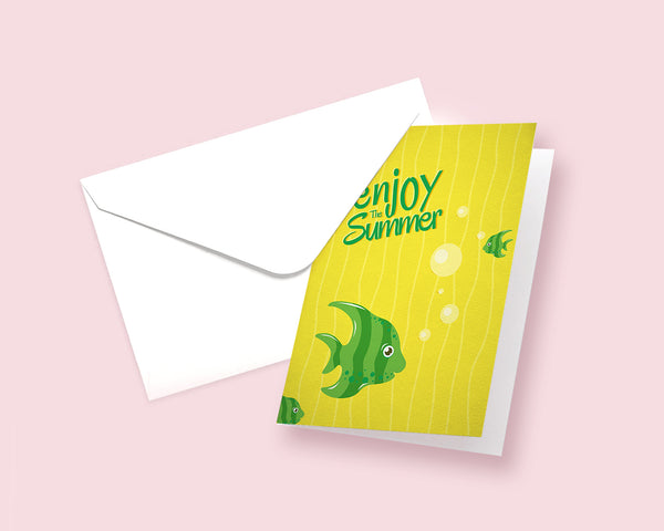 Enjoy the summer Fish Animal Greeting Cards