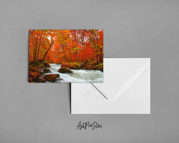 Autumn Strea Landscape Custom Greeting Cards