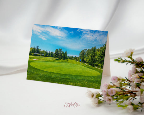 Vancouver Parks Golf Course, Canada Landscape Custom Greeting Cards