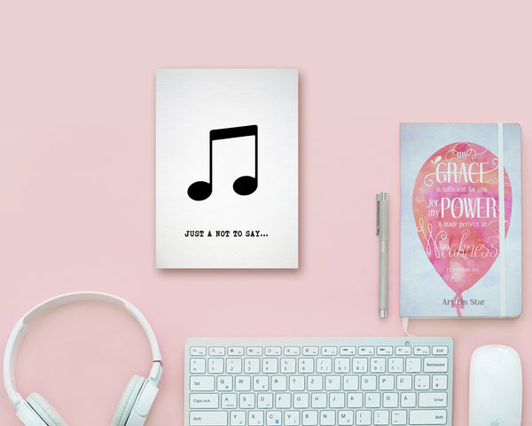 Just a little note to say Sixteenth Note Sixteenth Note Music Gift Ideas Customizable Greeting Card