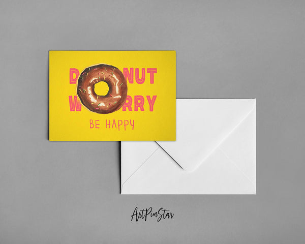 Donut Worry Be Happy Food Customized Gift Cards