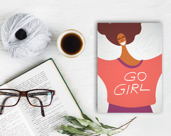 Go Girl Women Empowerment Customizable Greeting Card