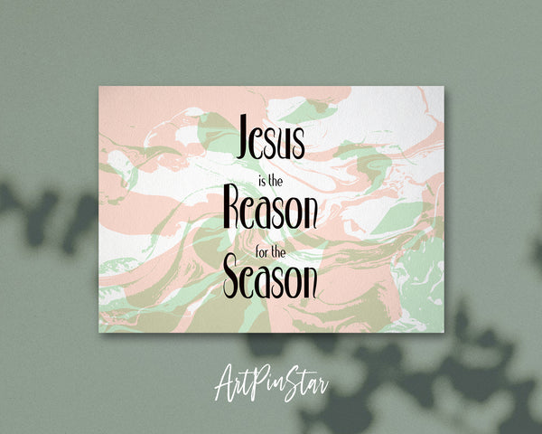 Jesus is the reason for the season Bible Verse Customized Greeting Card