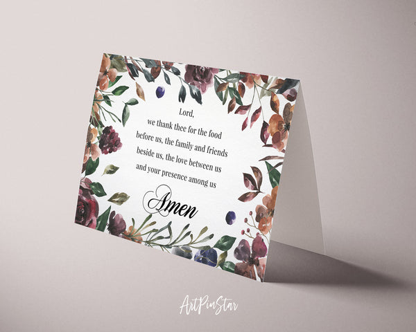 Lord we thank thee for the food before us Amen Bible Verse Customized Greeting Card