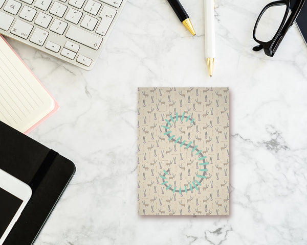 Alphabet Forest Letter S Animal Monogram Note Cards
